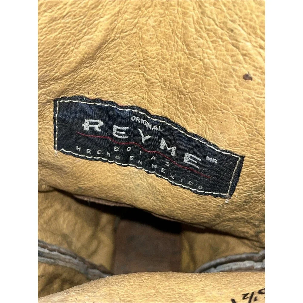 Reyme Western Equestrian Cowboys Boots Brown Leather US Size 6.5 Women